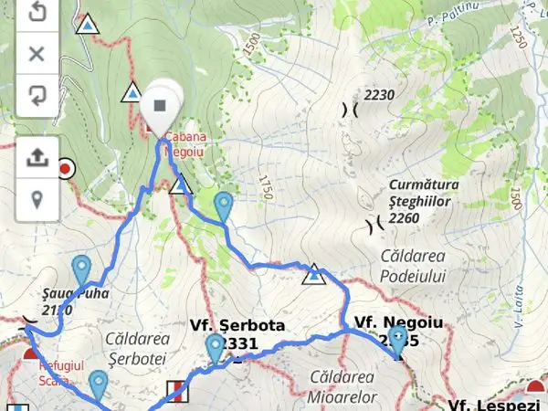 Cabana Negoiu - Varful Negoiu-Custura Saratii-Vf. Serbota - Refugiu Scara - Cabana Negoiu