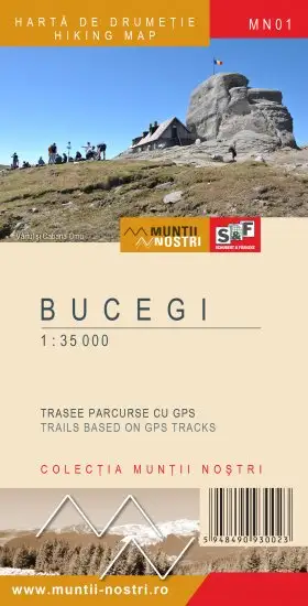 MN01 - Harta de drumeţie a Munţilor BUCEGI-LEAOTA