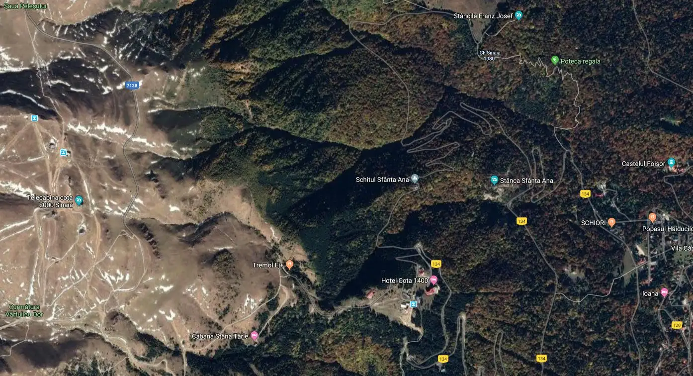 Sinaia-Poiana Stanii Regale-Piatra Arsa-Cota 2000-Sinaia