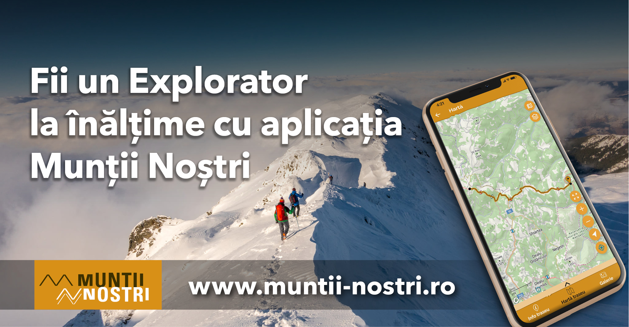  Fii un Explorator cu aplicația Munții Noștri