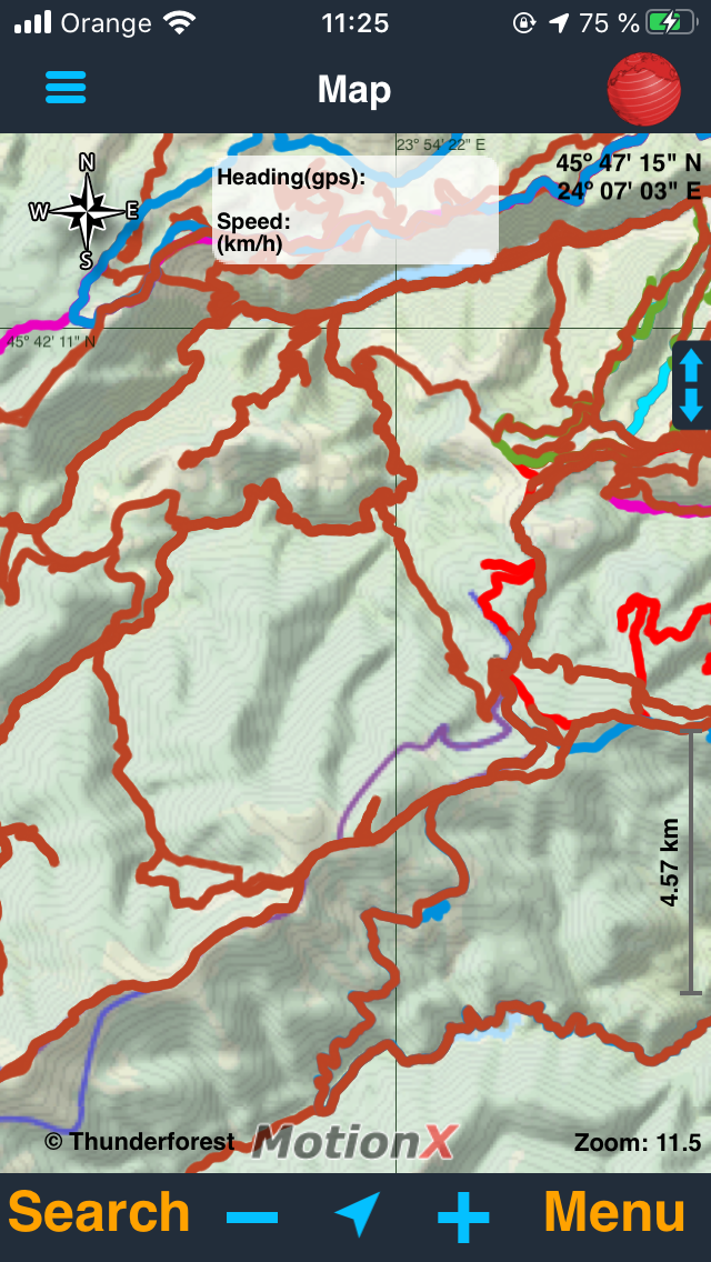  Motion X GPS - zeci de trackuri afisate in acelasi timp pe harta
