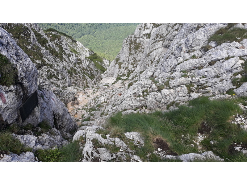 Traseul La Lanturi- iesirea in creasta Traseul La Lanturi- iesirea in creasta